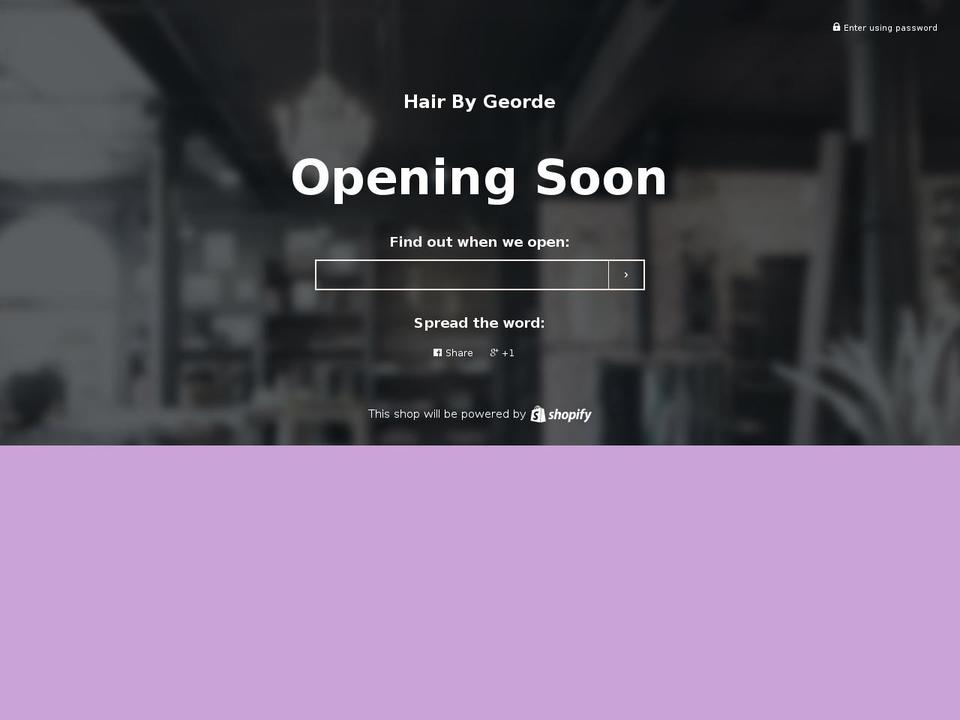 hairbygeorde.net shopify website screenshot