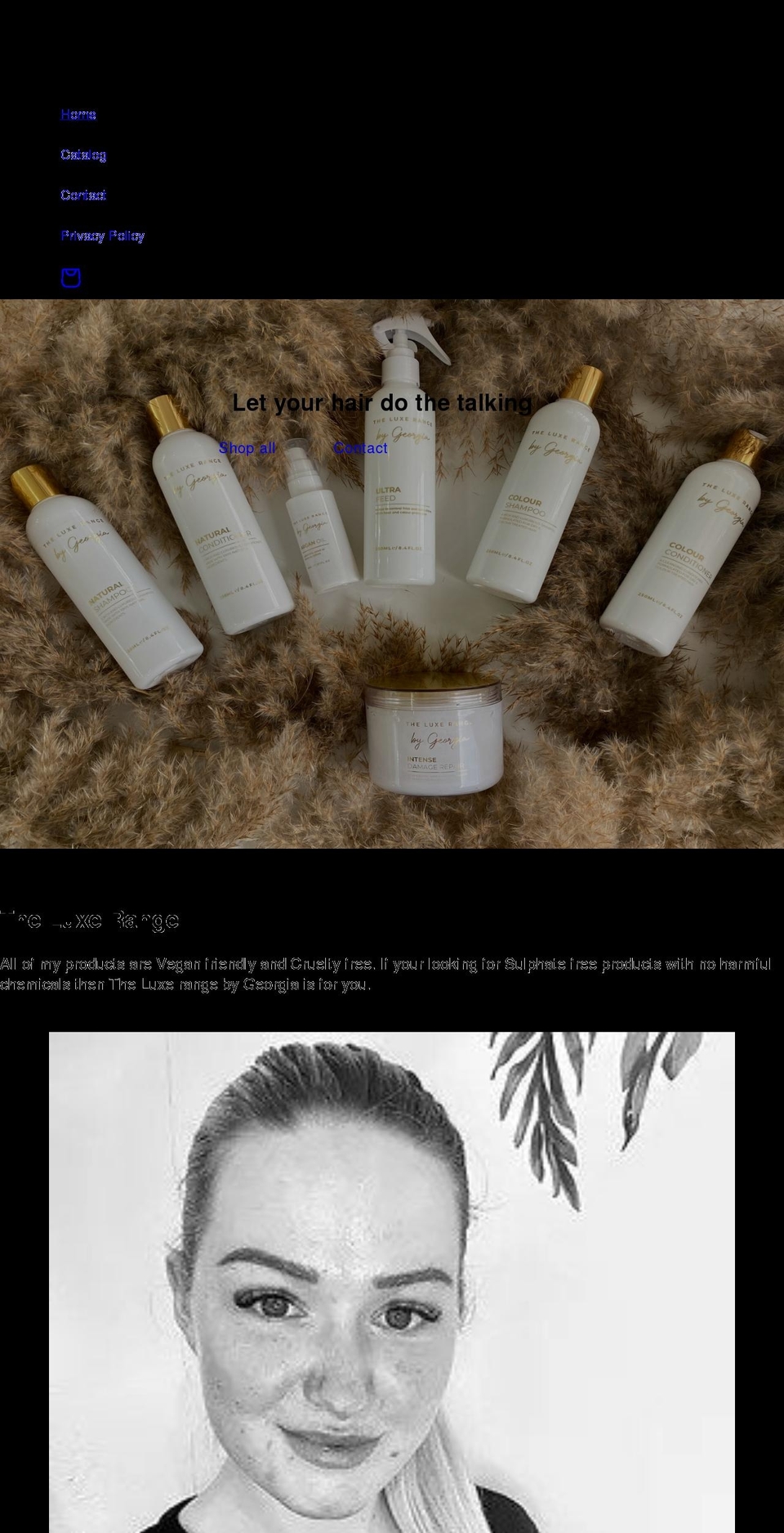 hairbygeorg.com shopify website screenshot