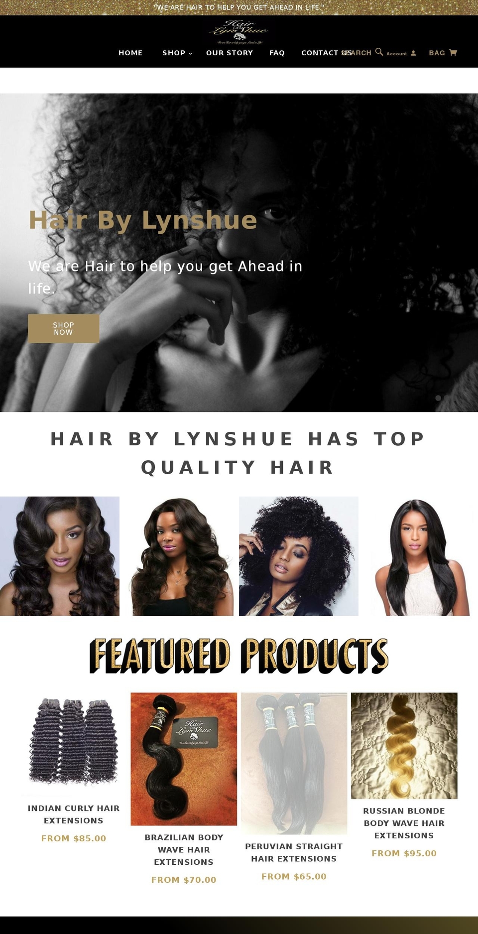 hairbylynshue.com — Shopify storefront screenshot