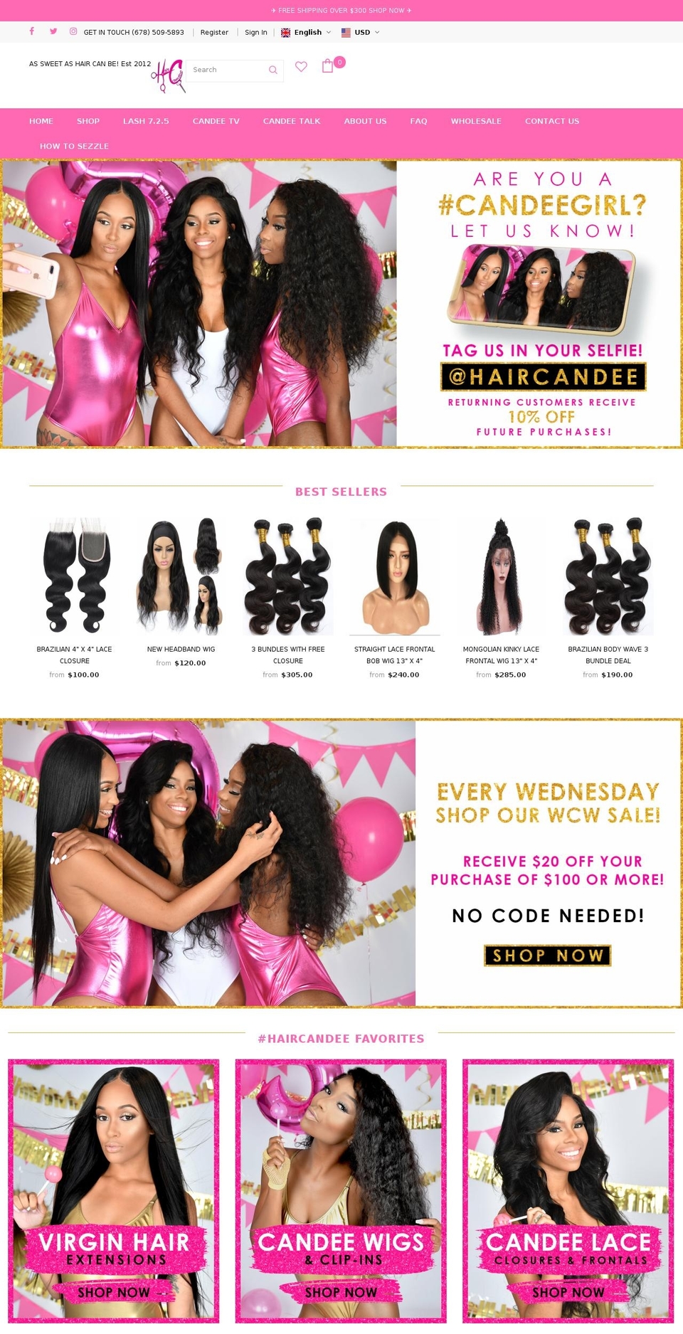 haircandee.biz shopify website screenshot