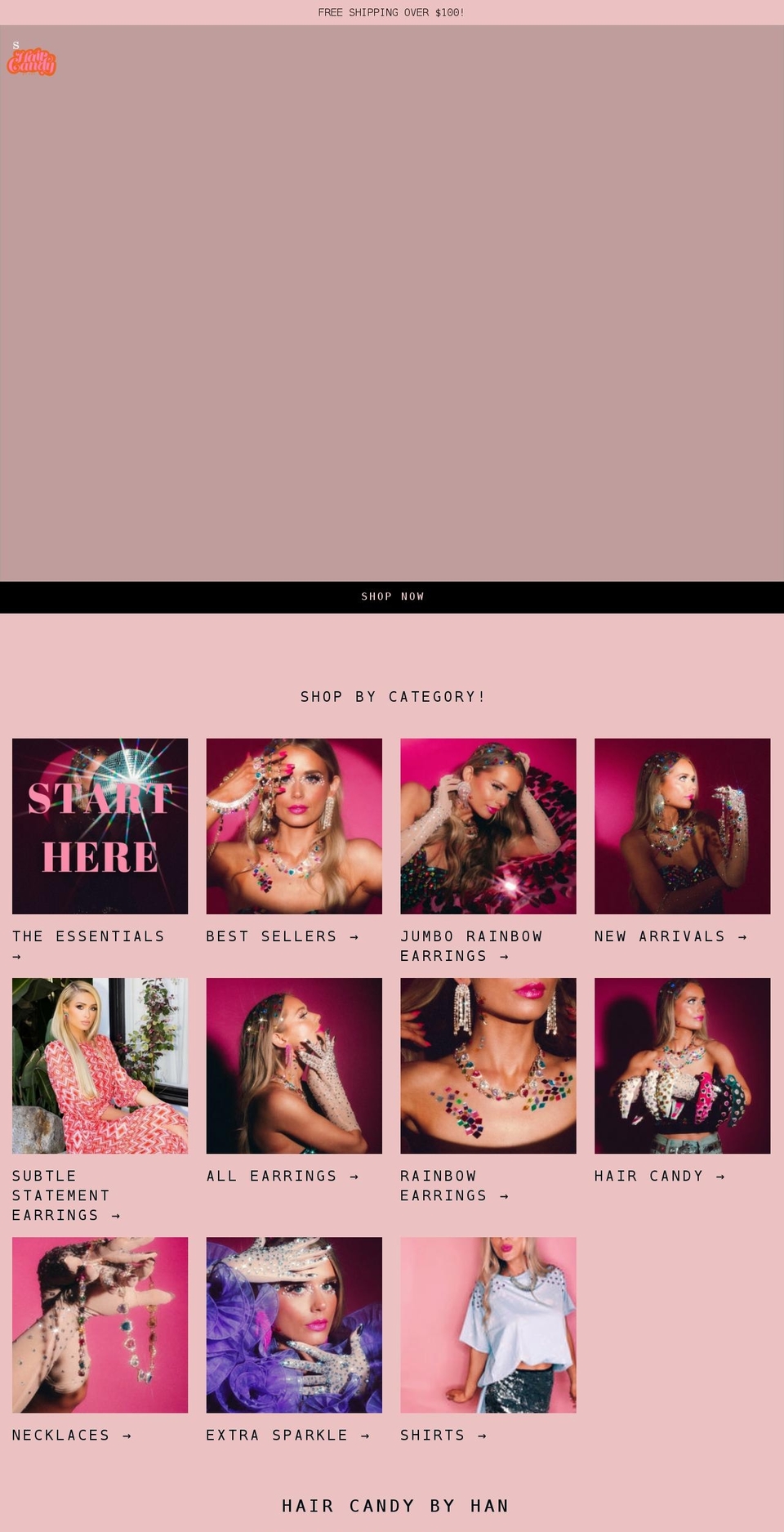 haircandybyhan.com shopify website screenshot