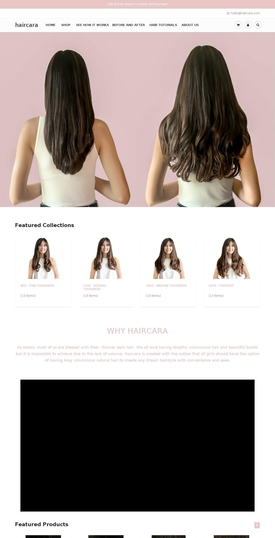 haircara.com — Shopify storefront screenshot
