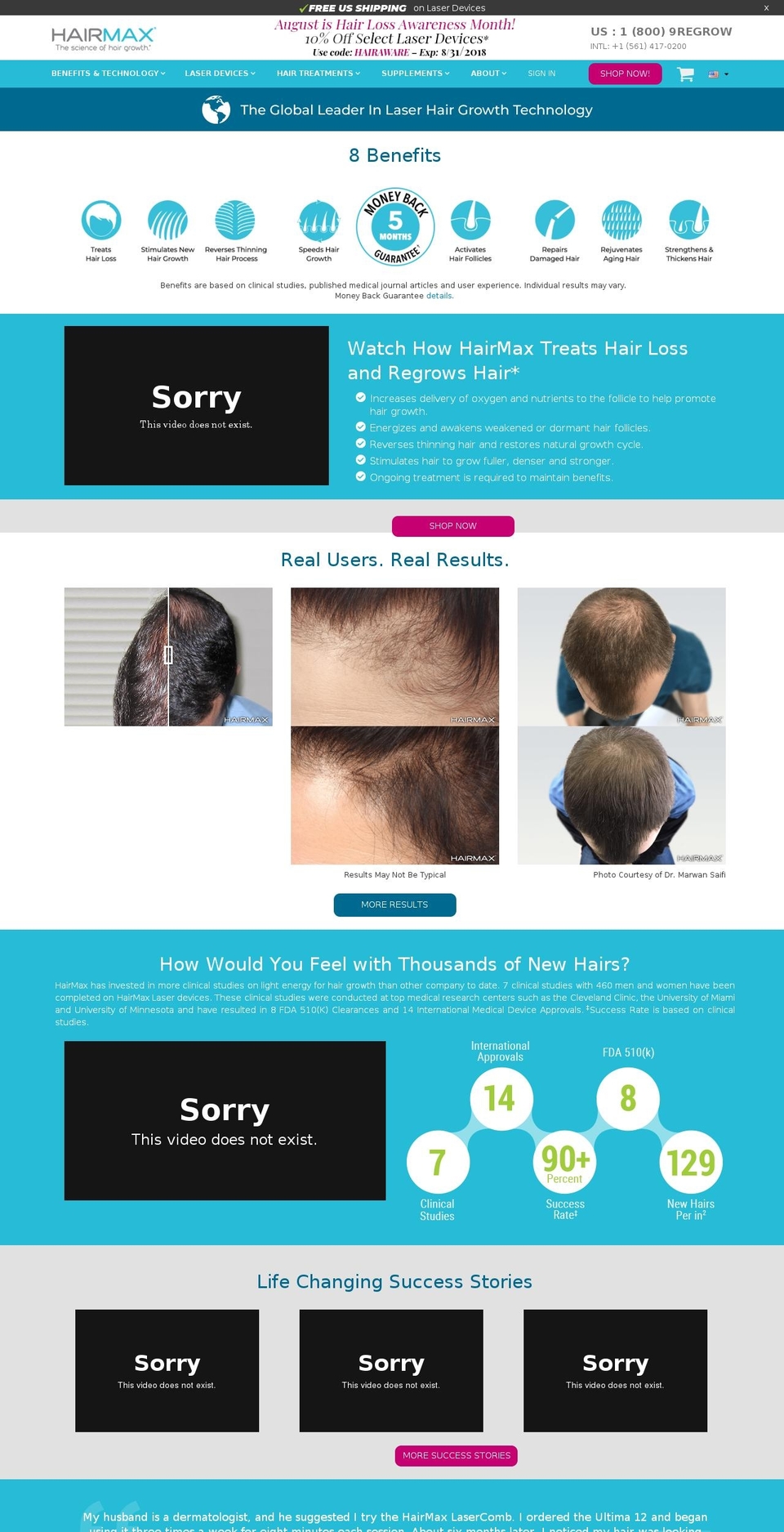 August 14 - New ReGrowMD Carousel Shopify theme site example haircomb.eu