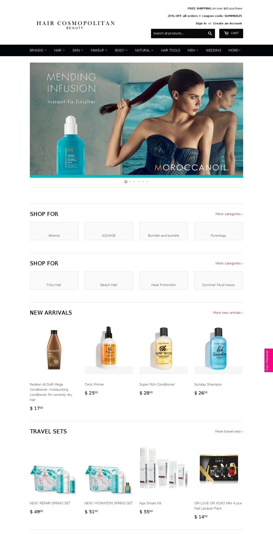 haircosmopolitan.com — Shopify storefront screenshot