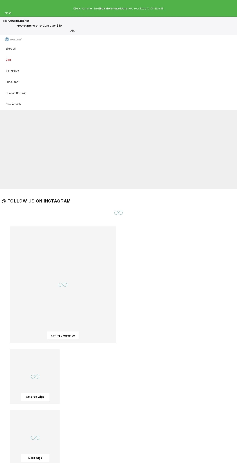 haircube.net shopify website screenshot