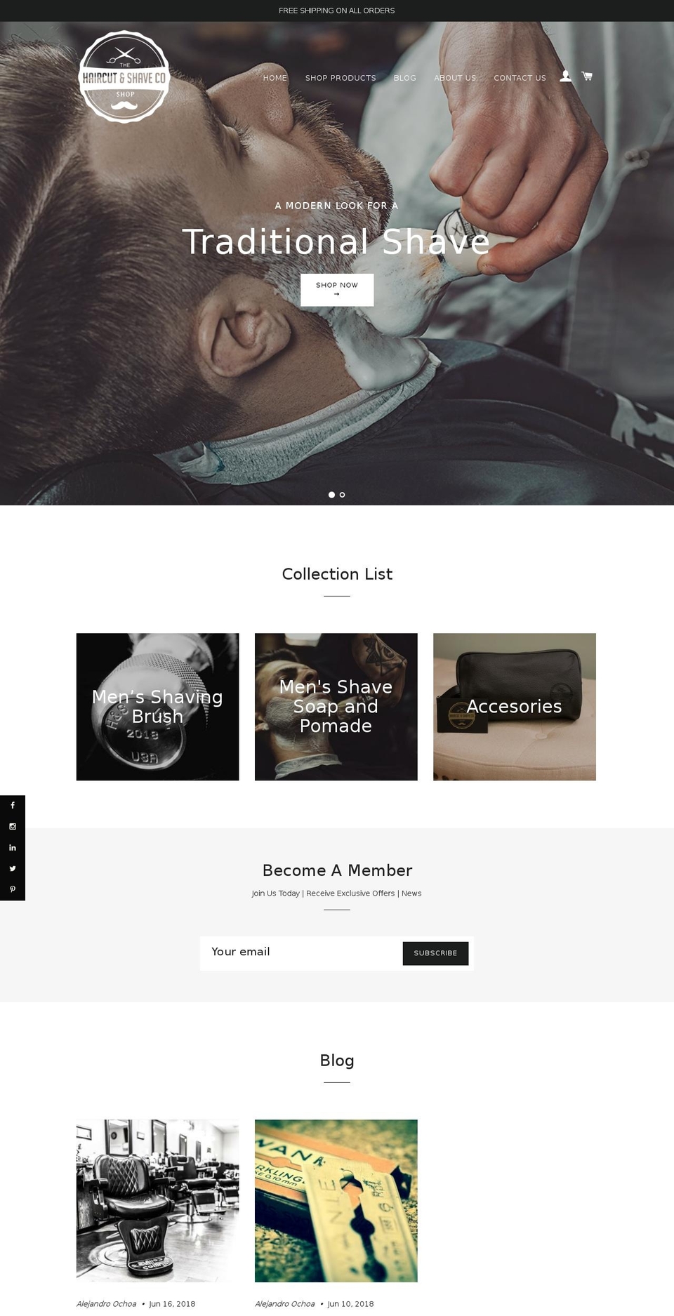 haircutandshaveco.com shopify website screenshot