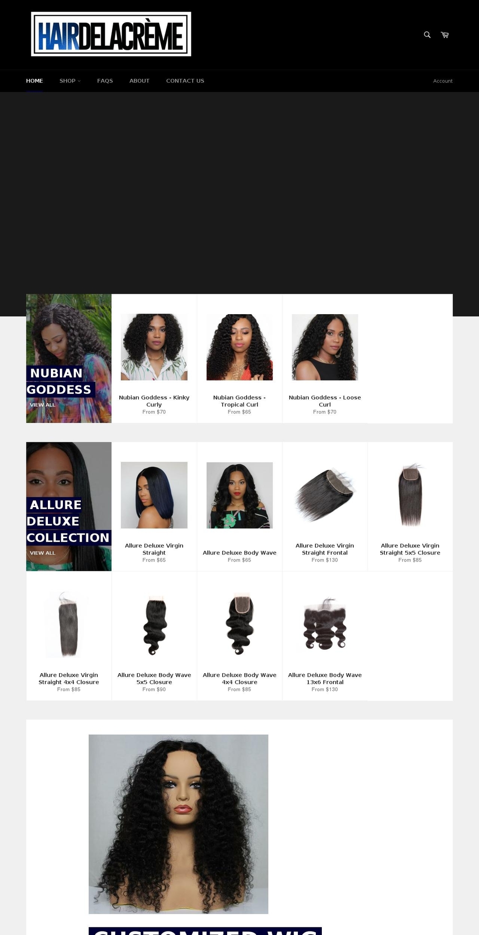 hairdelacreme.com shopify website screenshot