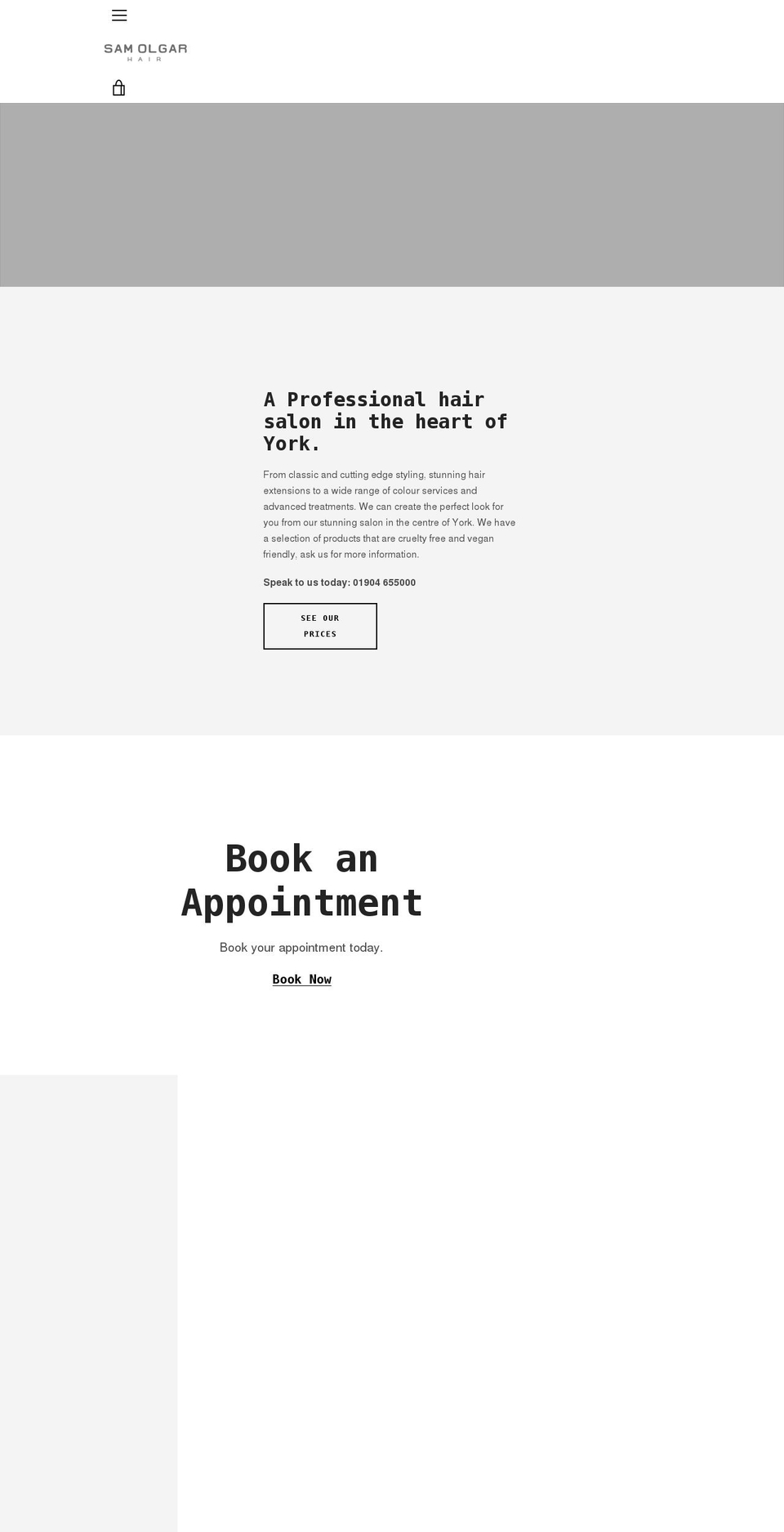 hairdresseryork.co.uk shopify website screenshot