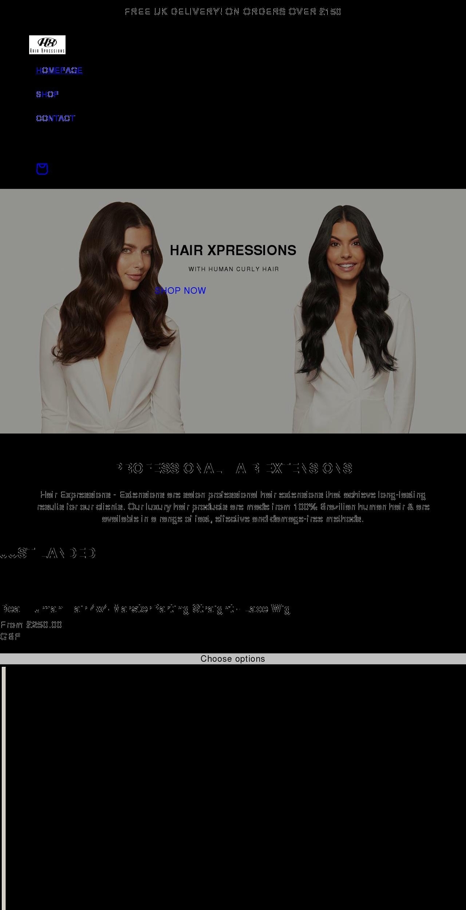 hairexpressions.co.uk shopify website screenshot