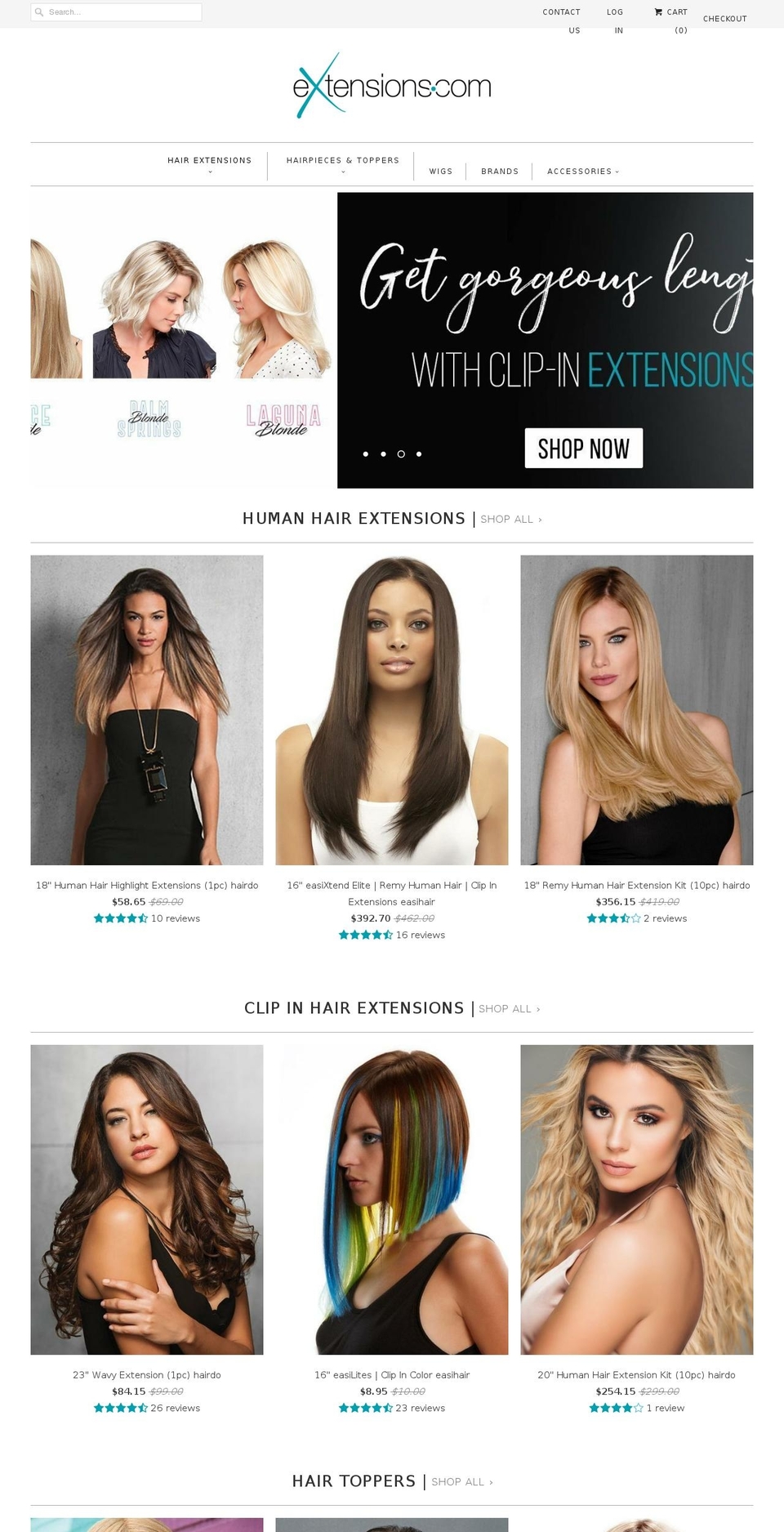hairextensioms.com — Shopify storefront screenshot