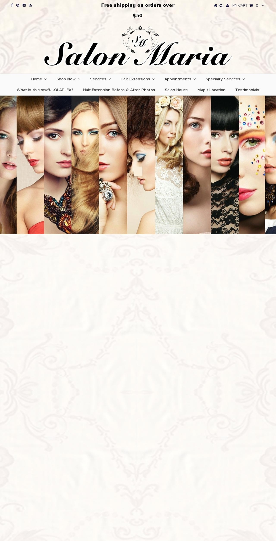 Salon-Maria Shopify theme site example hairextensionswexford.com