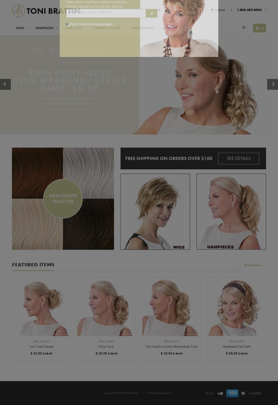 toni-brattin Shopify theme site example hairfabulous.net