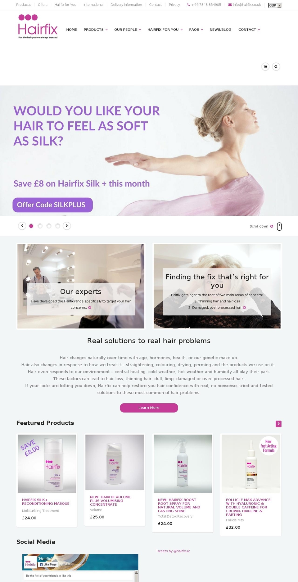 hairfix.it shopify website screenshot