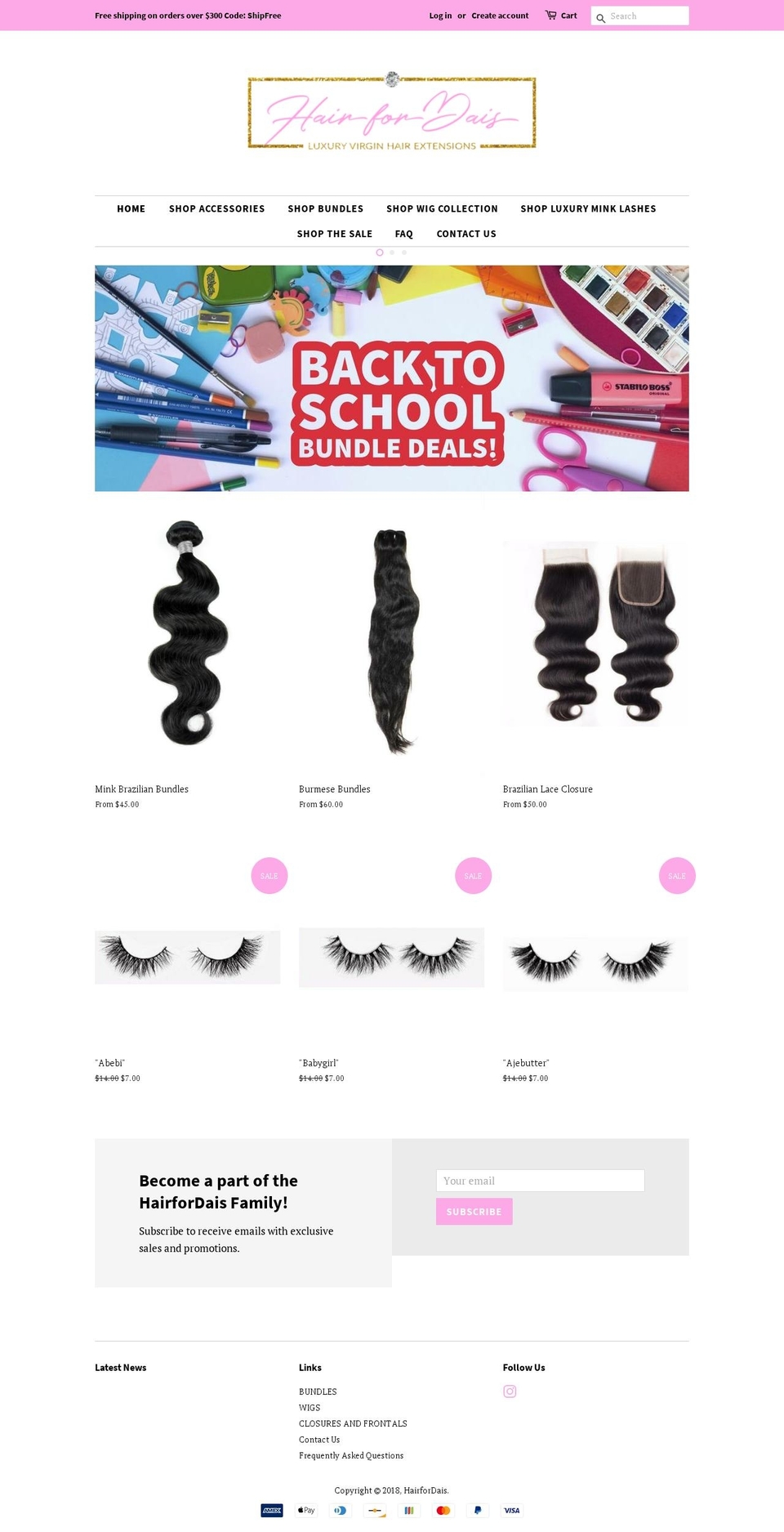 hairfordais.com — Shopify storefront screenshot
