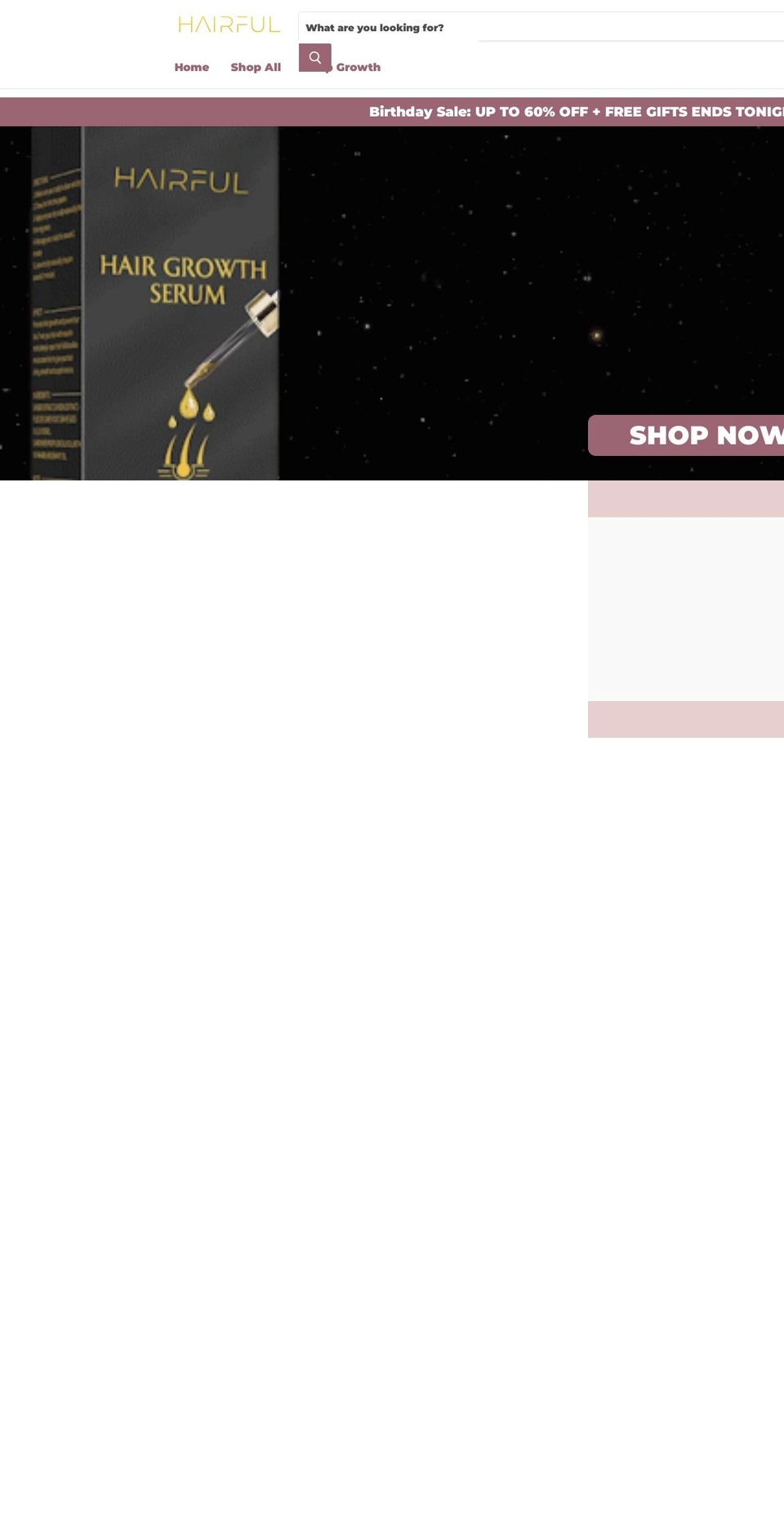 hairful.shop shopify website screenshot
