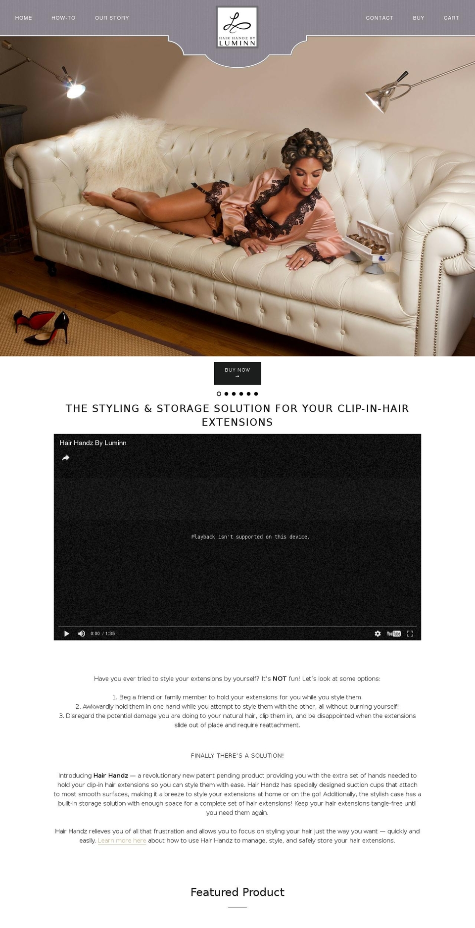 hairhandz.com shopify website screenshot