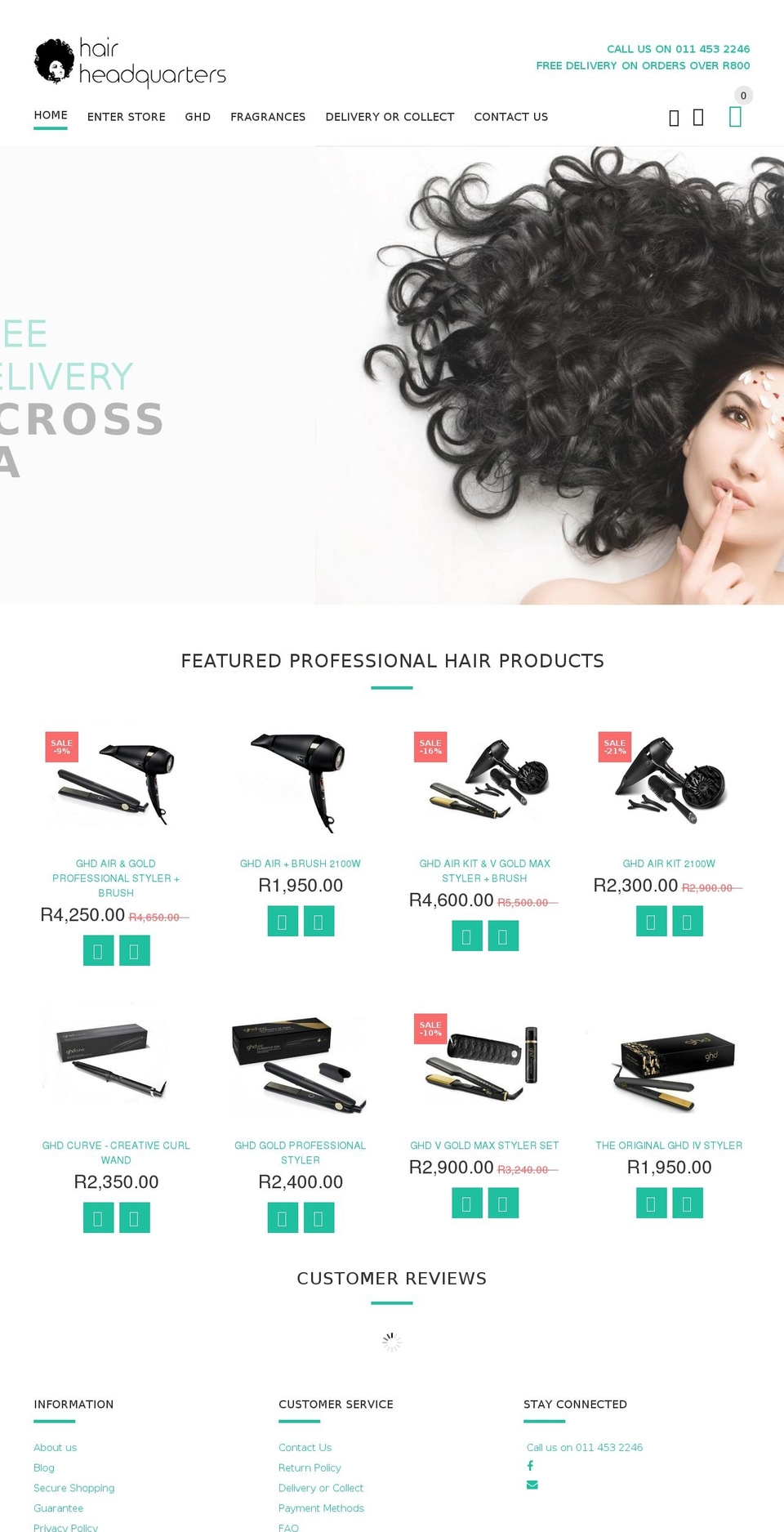 yourstore-v1-4-8 Shopify theme site example hairhq.co.za