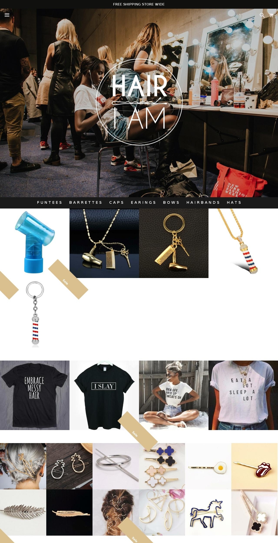 hairiamglam.com — Shopify storefront screenshot