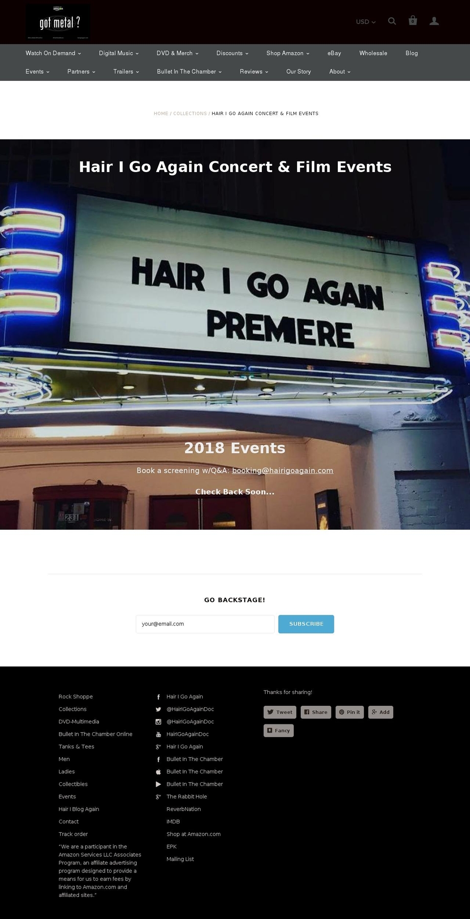 hairigoagain.net shopify website screenshot