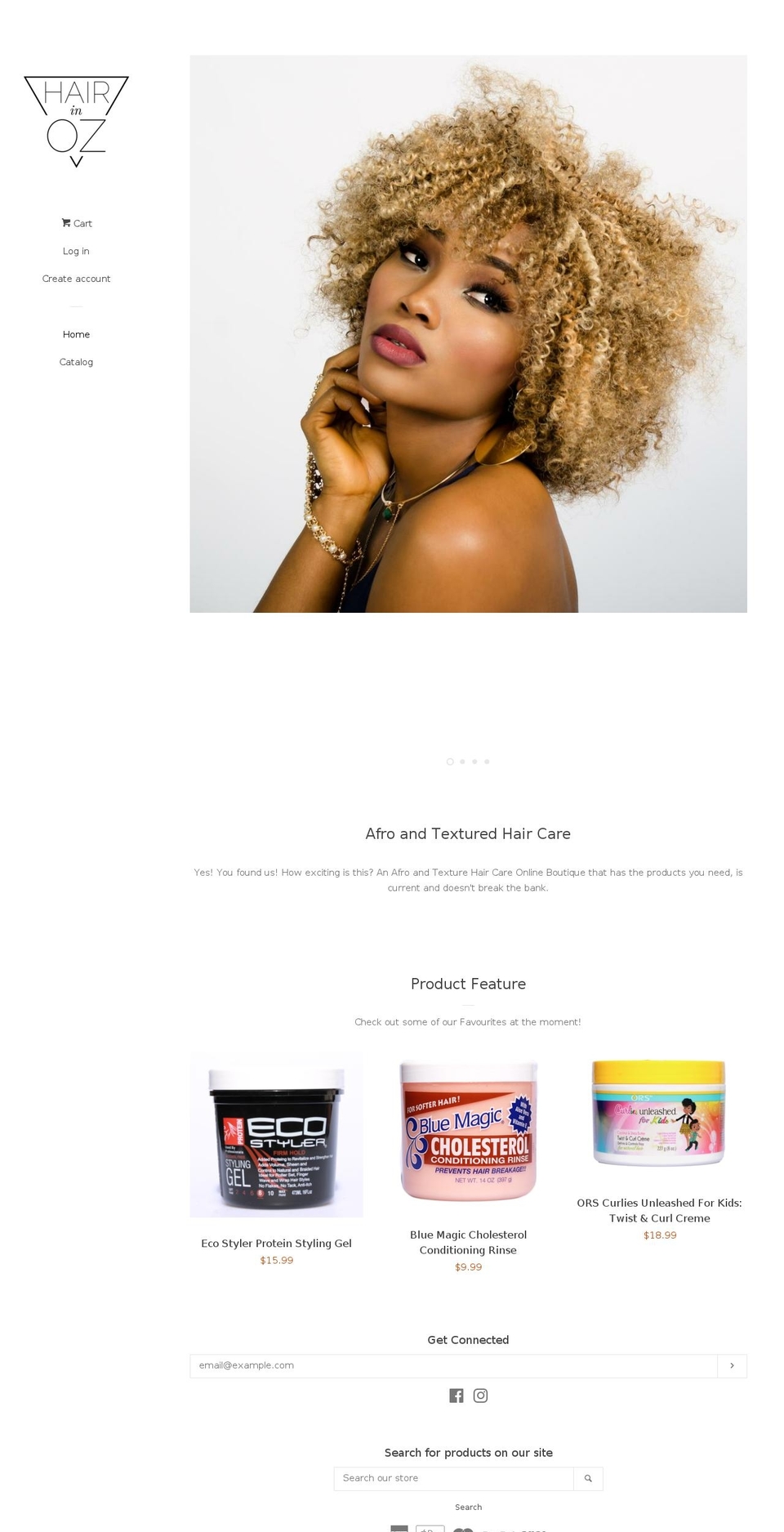hairinoz.com — Shopify storefront screenshot