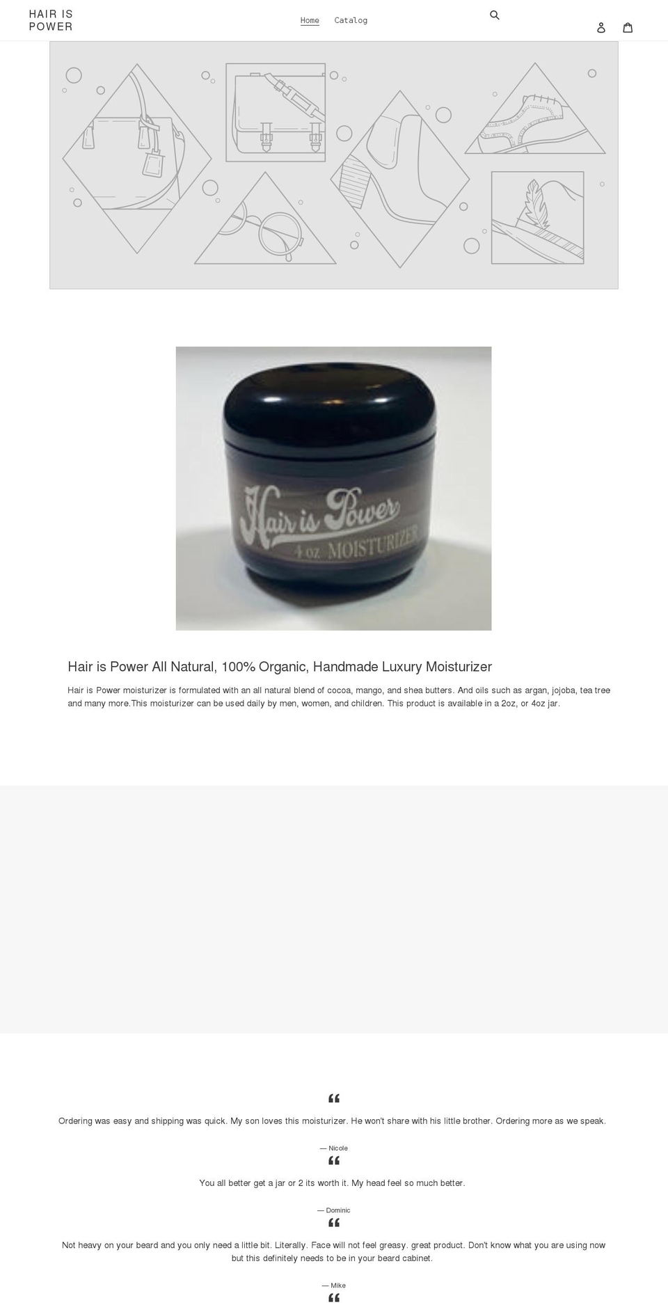 hairispower.com shopify website screenshot