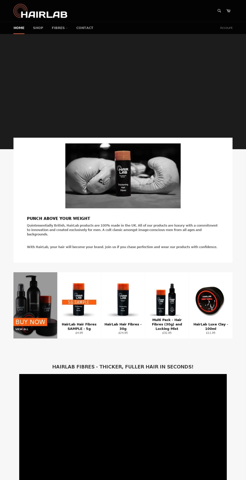 hairlab.co.uk shopify website screenshot