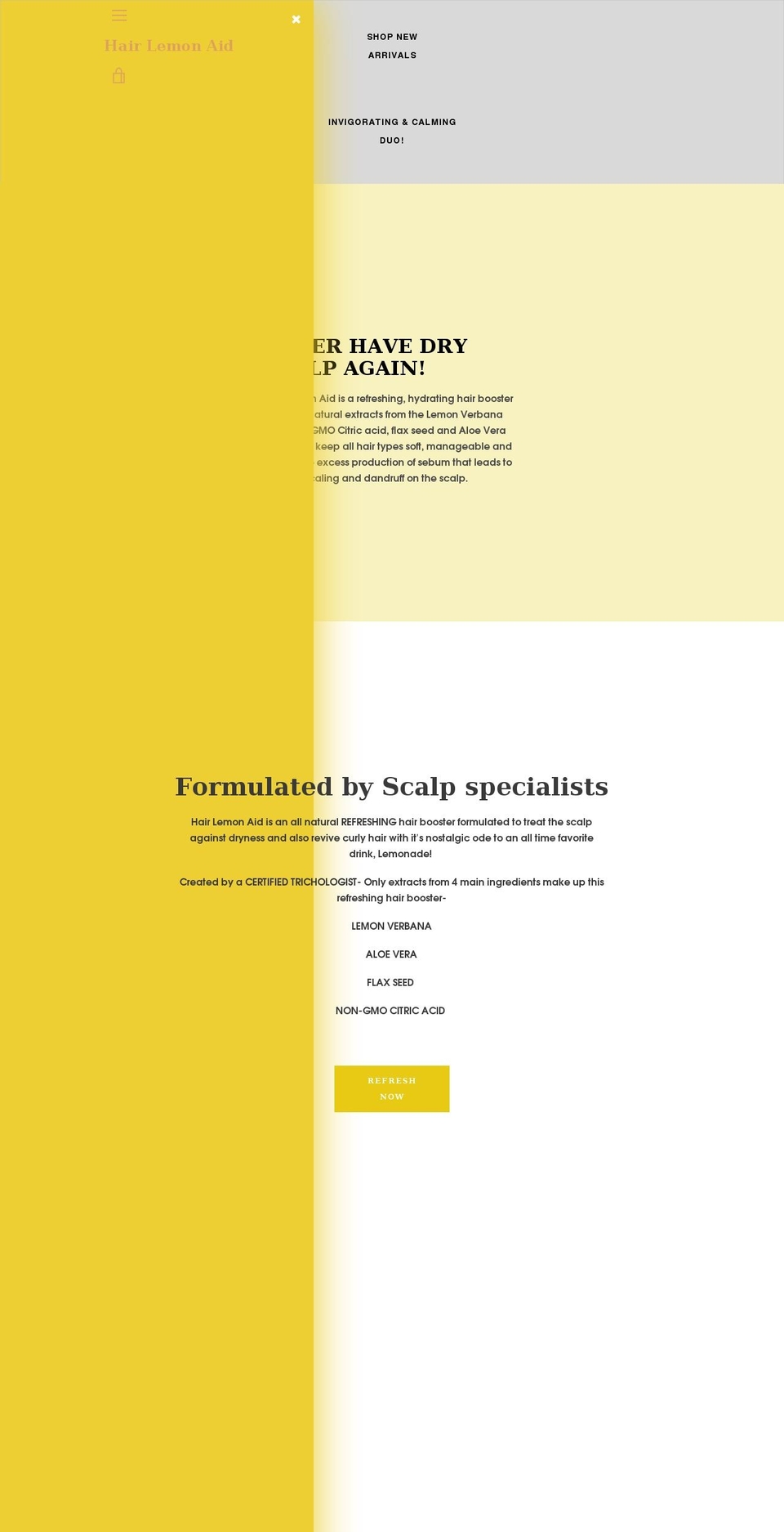 hairlemonaid.com shopify website screenshot