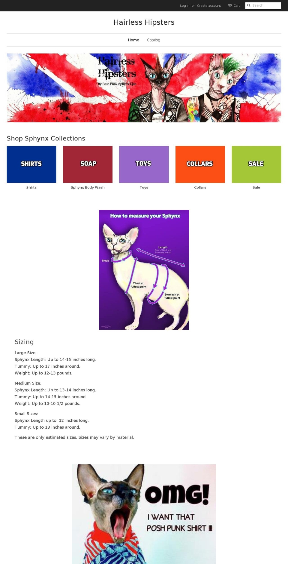 hairlesshipsters.com shopify website screenshot