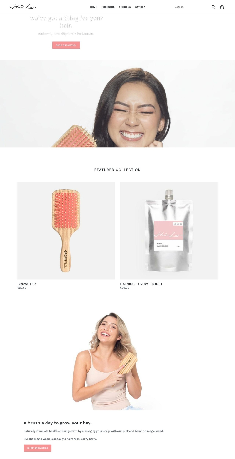hairluvo.com — Shopify storefront screenshot
