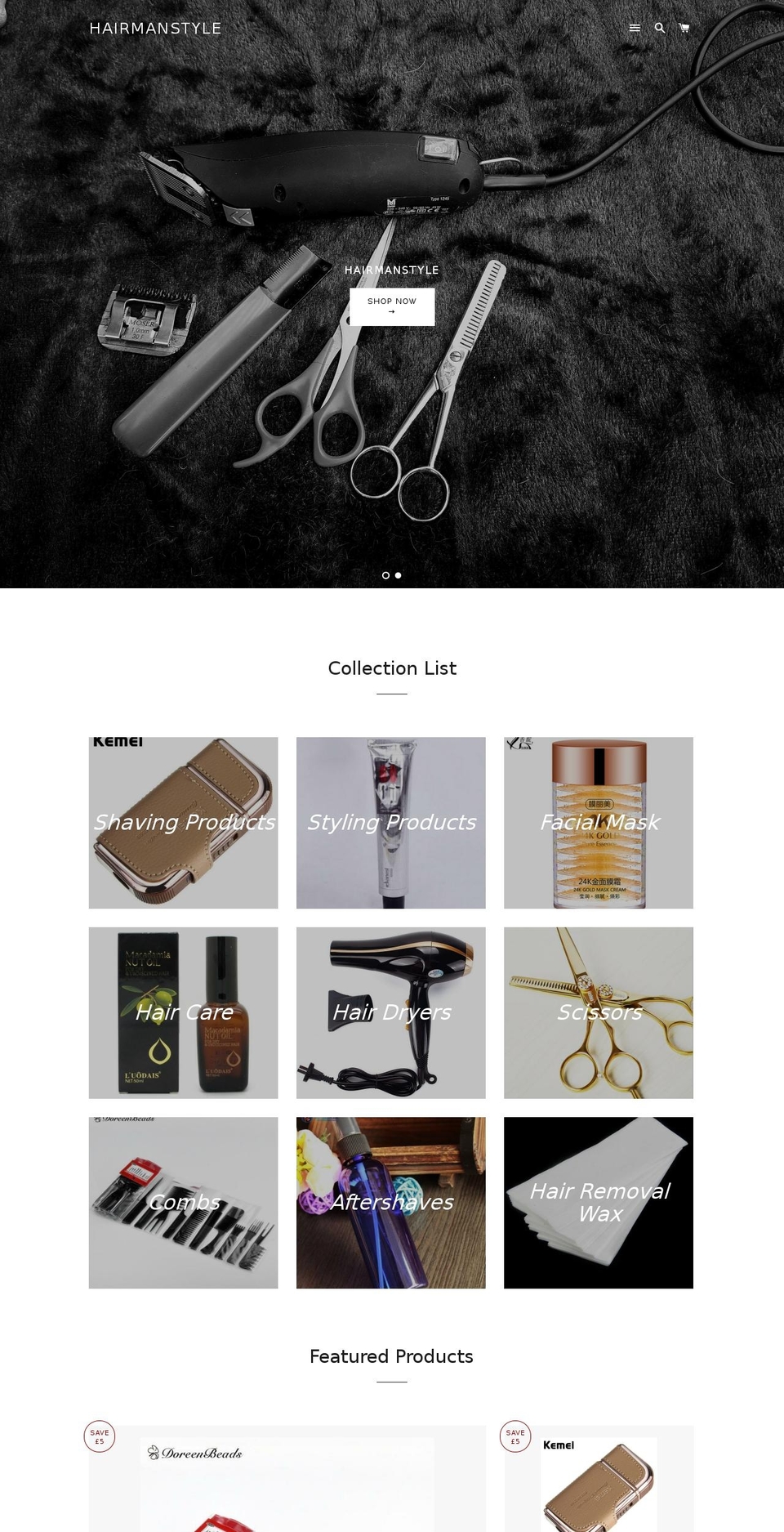 hairmanstyle.com shopify website screenshot