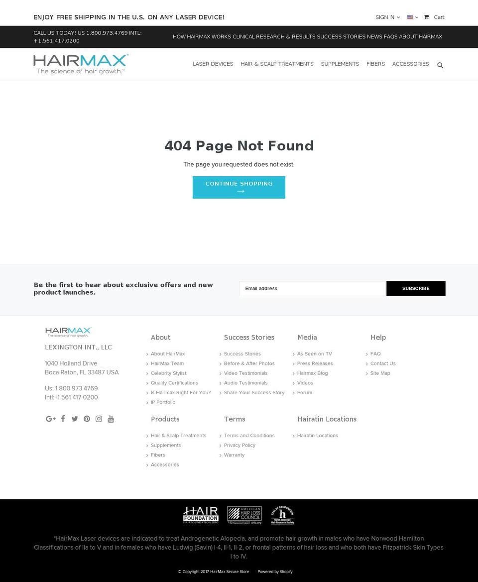 tryhairmax-new Shopify theme site example hairmaxfibres.com