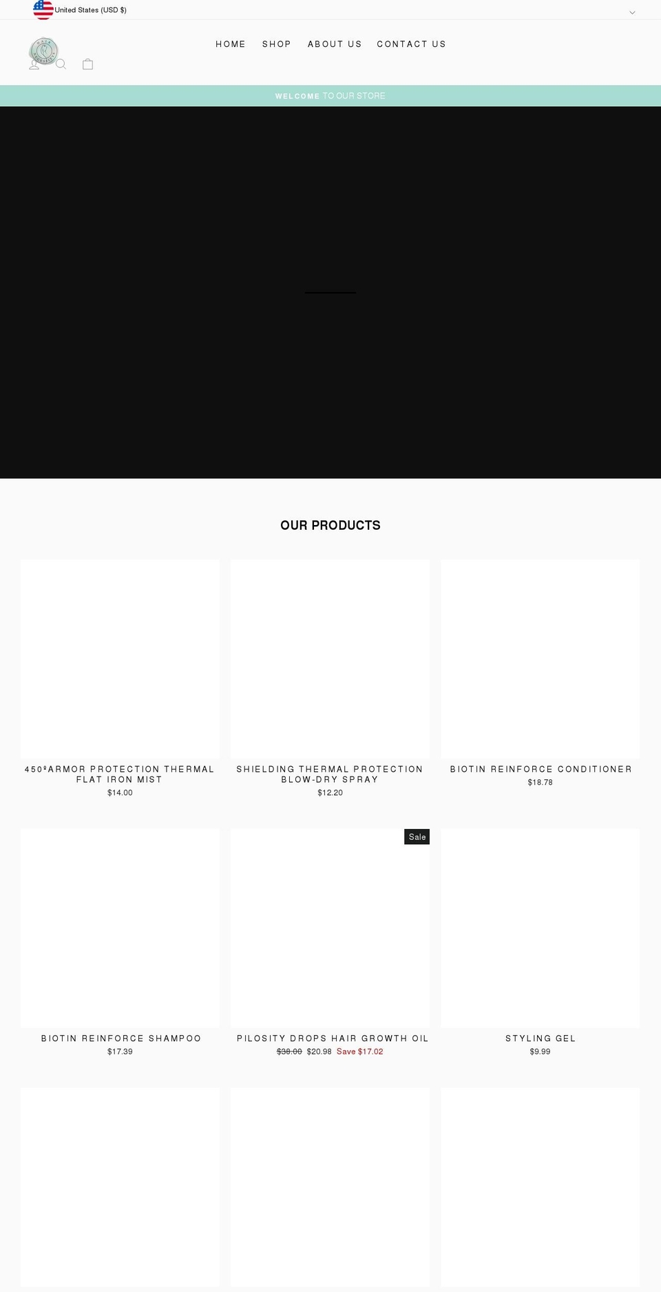 hairnecessitys.com — Shopify storefront screenshot