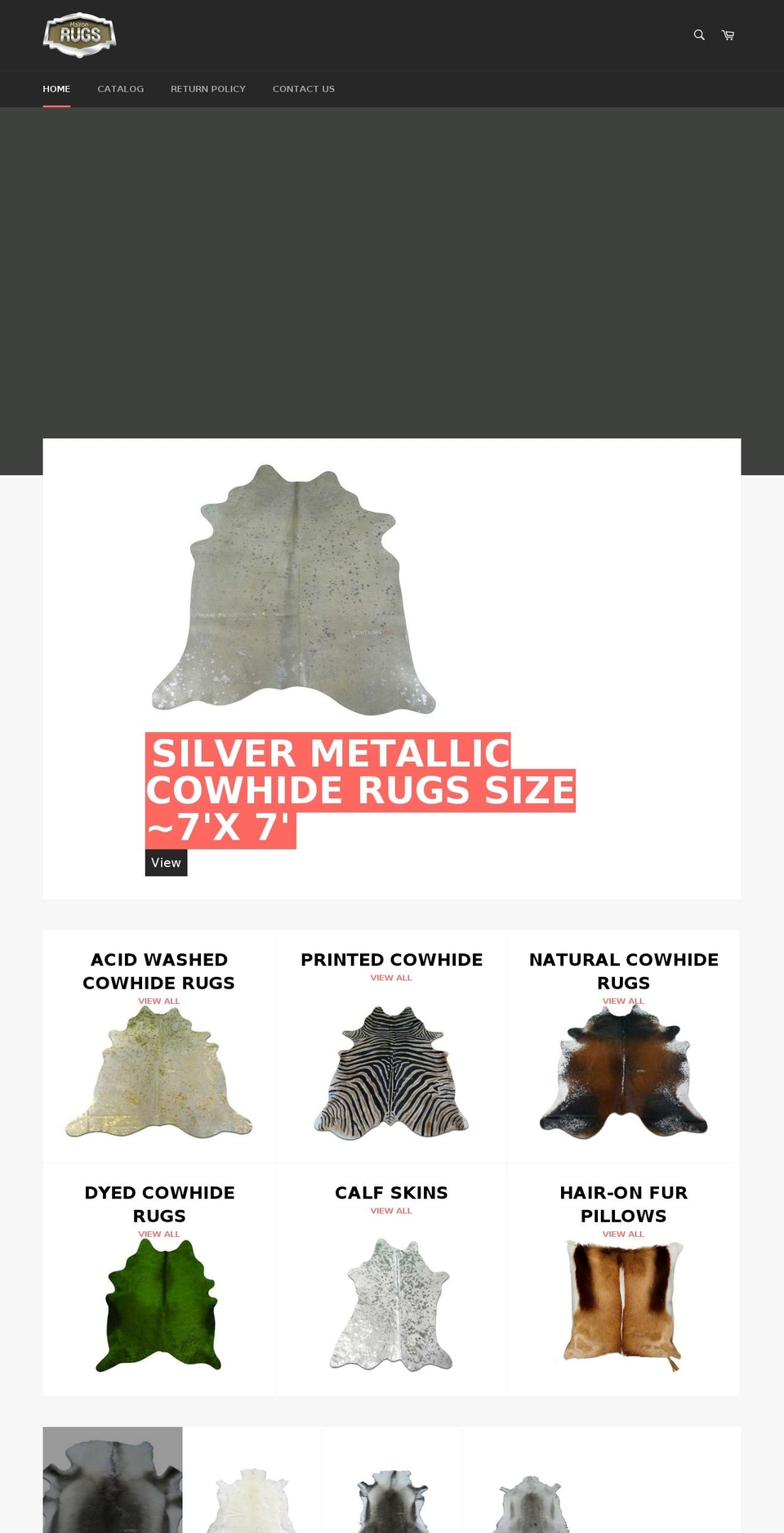 haironrugs.com — Shopify storefront screenshot