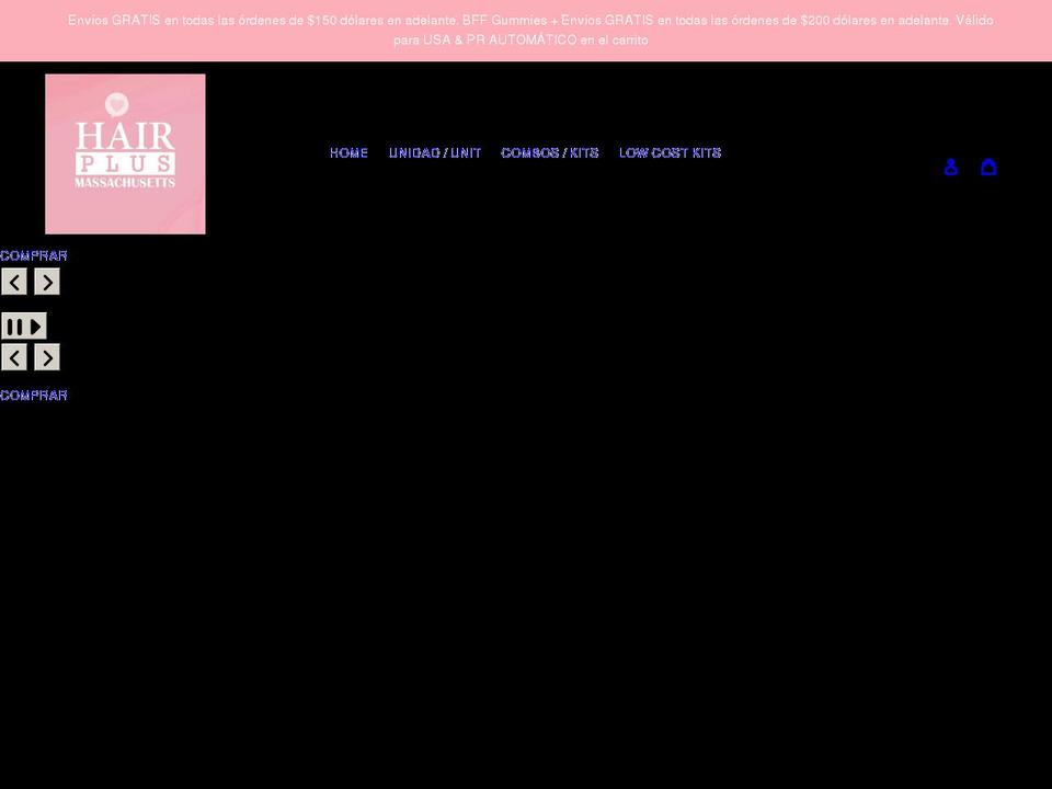 hairplusma.com shopify website screenshot
