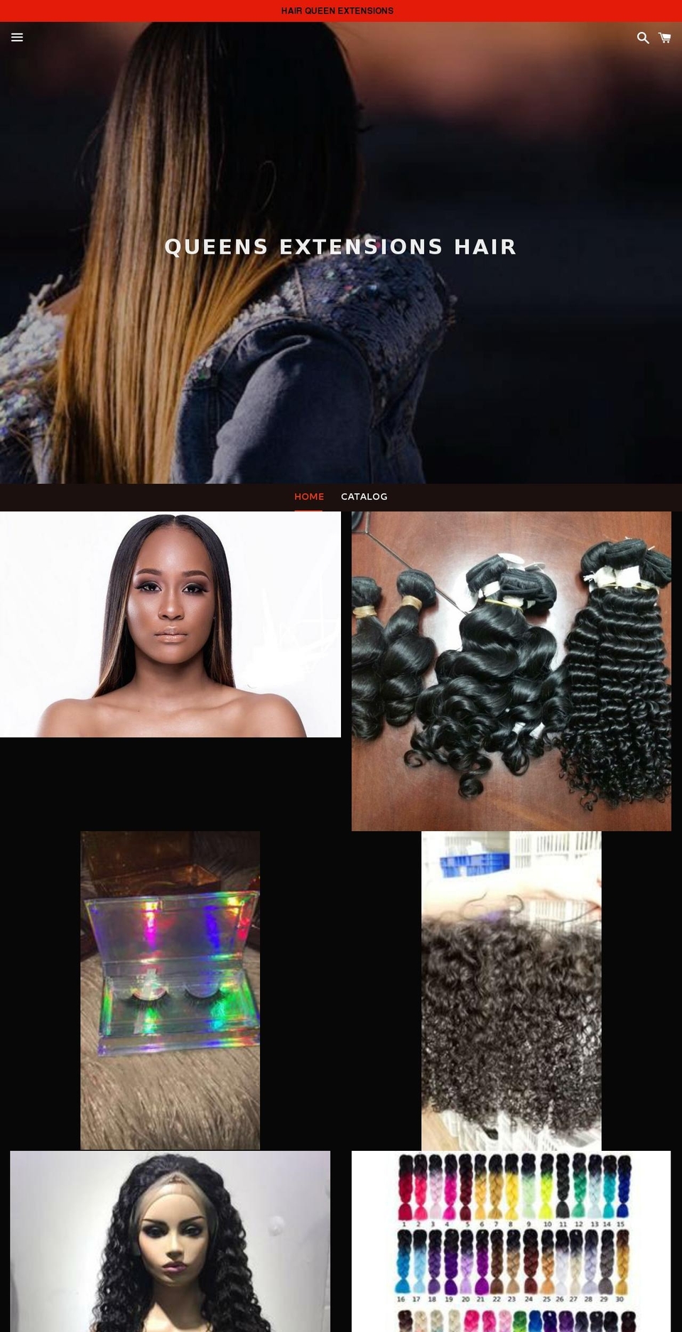 hairqueenextension.com — Shopify storefront screenshot