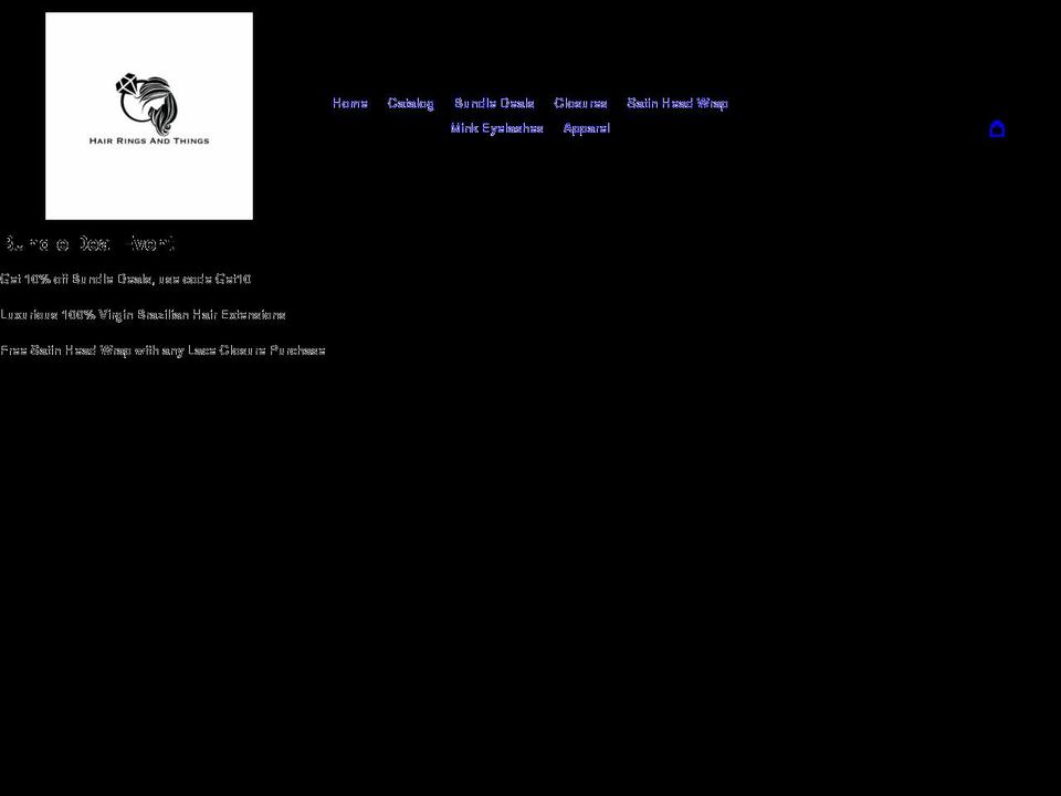 hairringsandthings.com shopify website screenshot