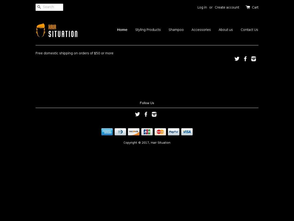 hairsituation.com shopify website screenshot