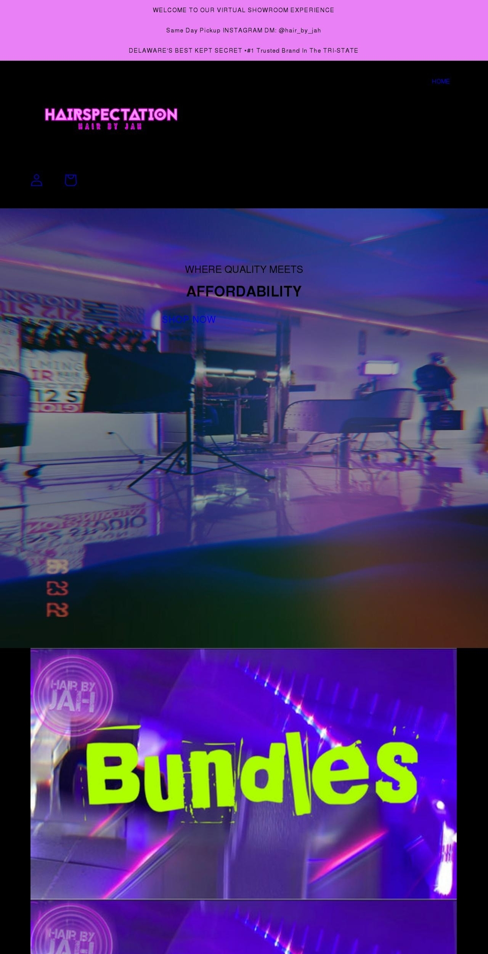 hairspectation.com shopify website screenshot