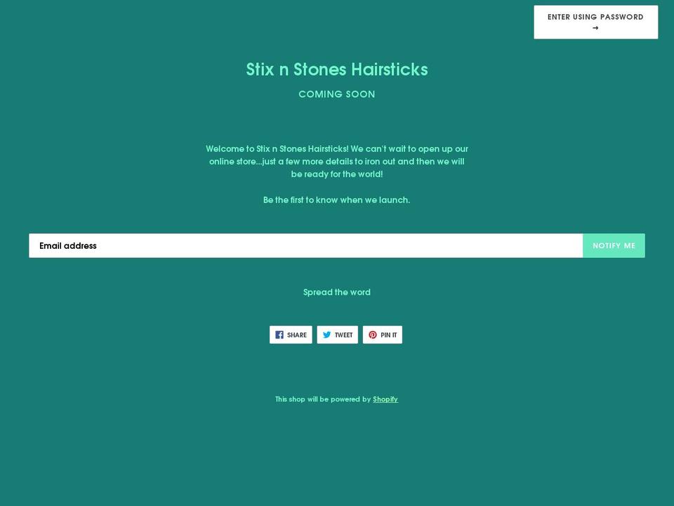 hairsticks.ca shopify website screenshot