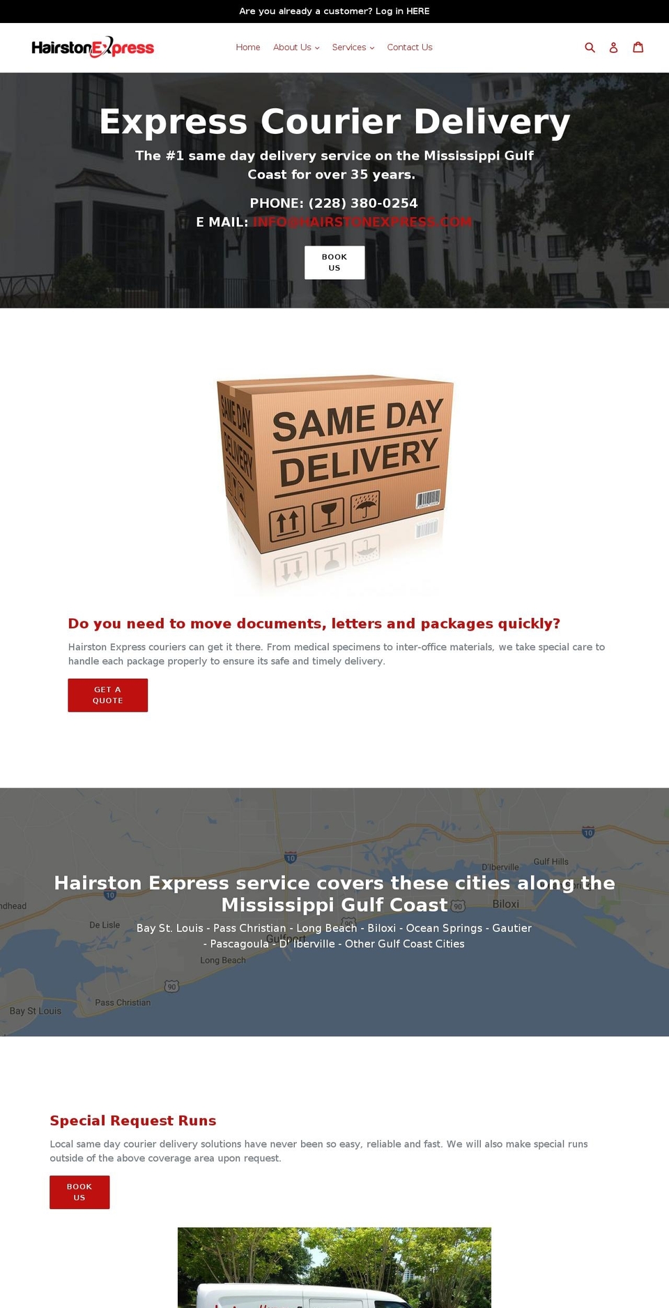 hairstonexpress.com shopify website screenshot