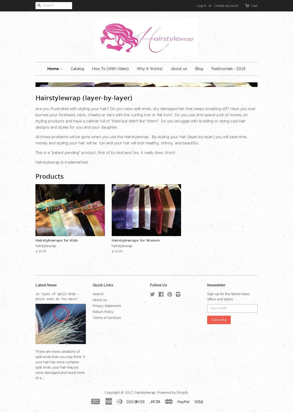 hairstylewrap.com shopify website screenshot