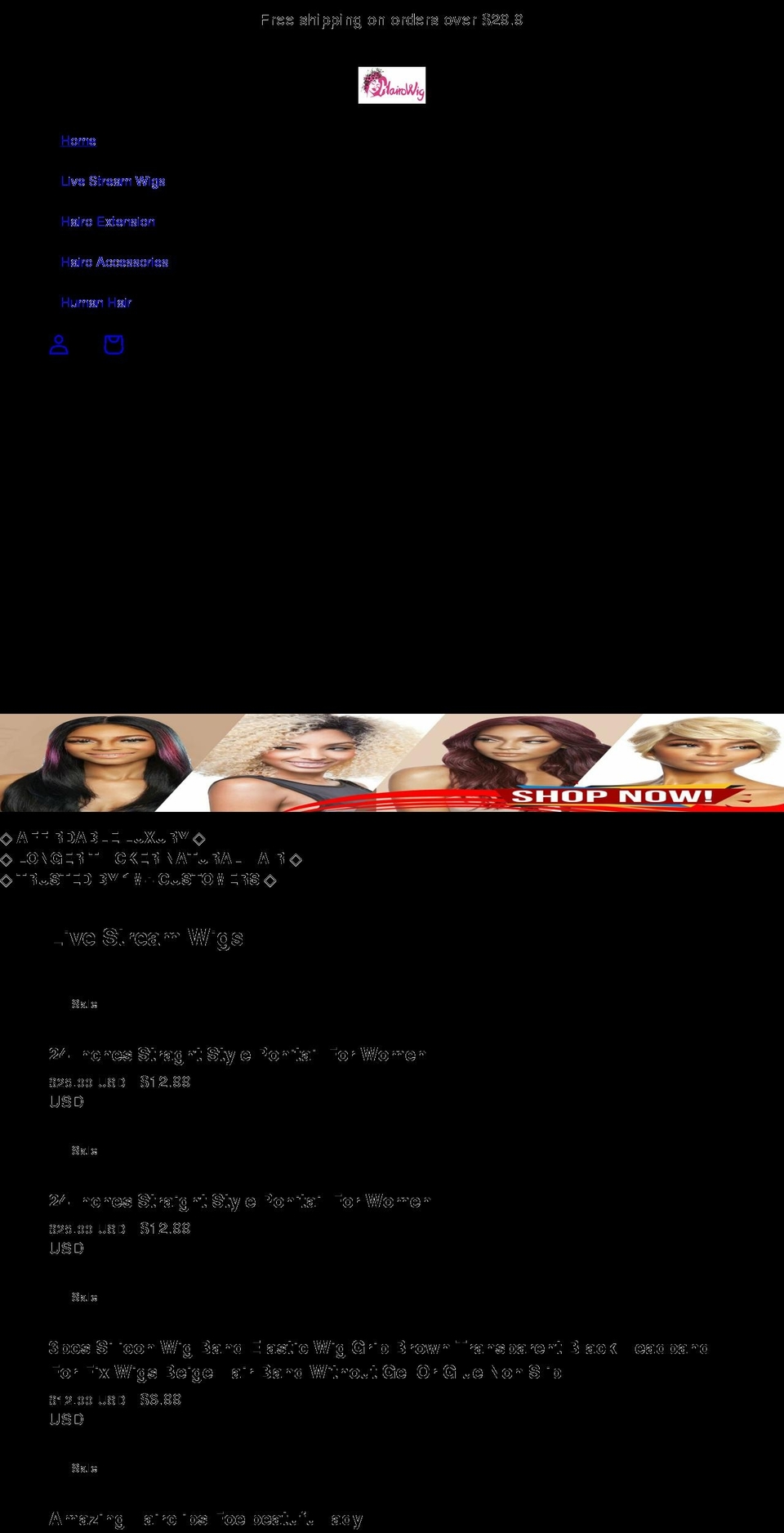 hairtiktok.com shopify website screenshot