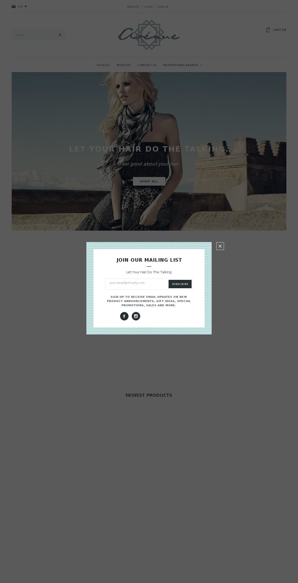 hairtreasure.ca shopify website screenshot