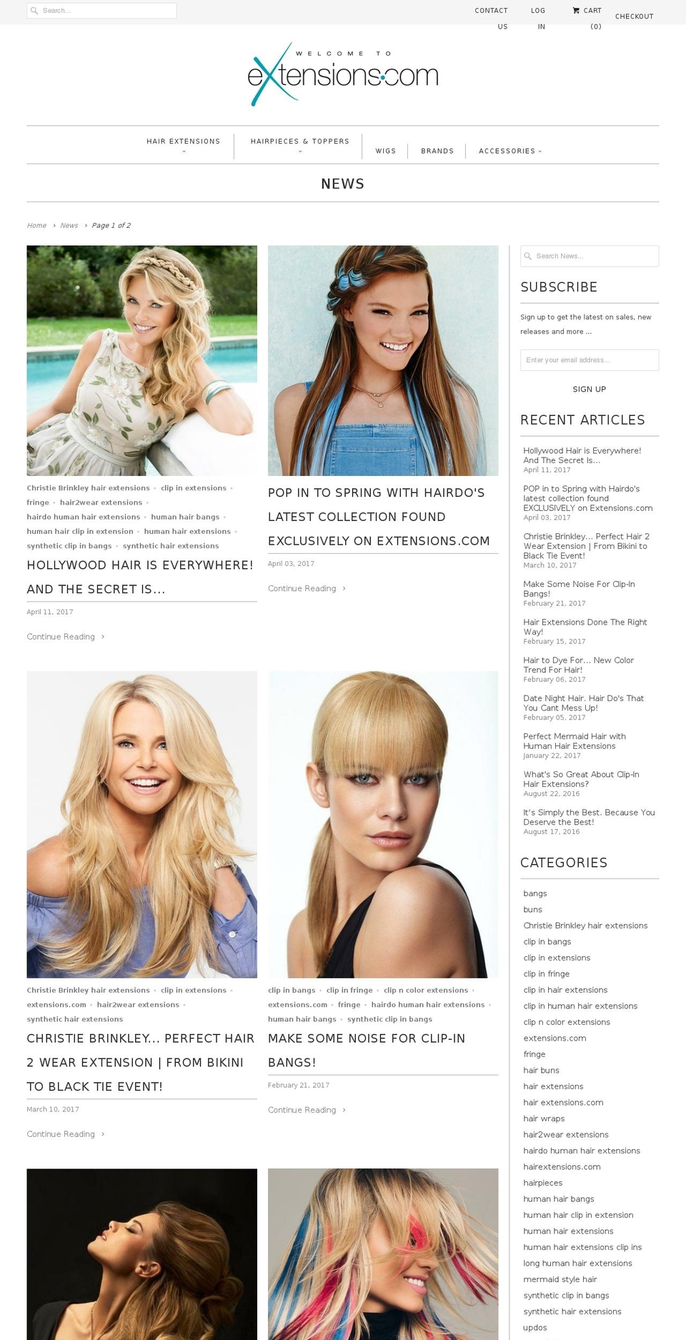 hairtrends.com shopify website screenshot
