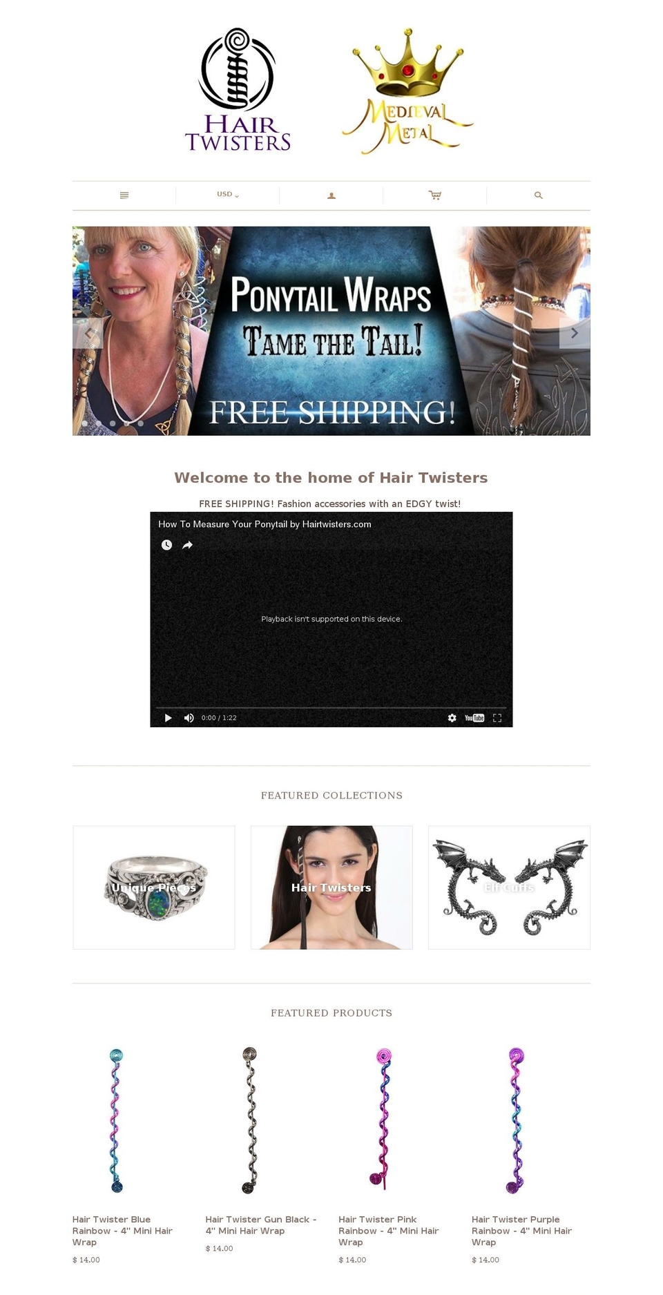 Atlantic Shopify theme site example hairtwisters.com