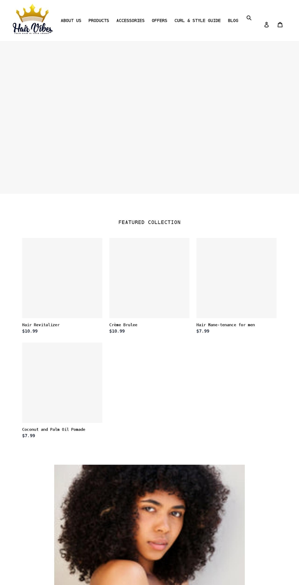 hairvibesproducts.com shopify website screenshot