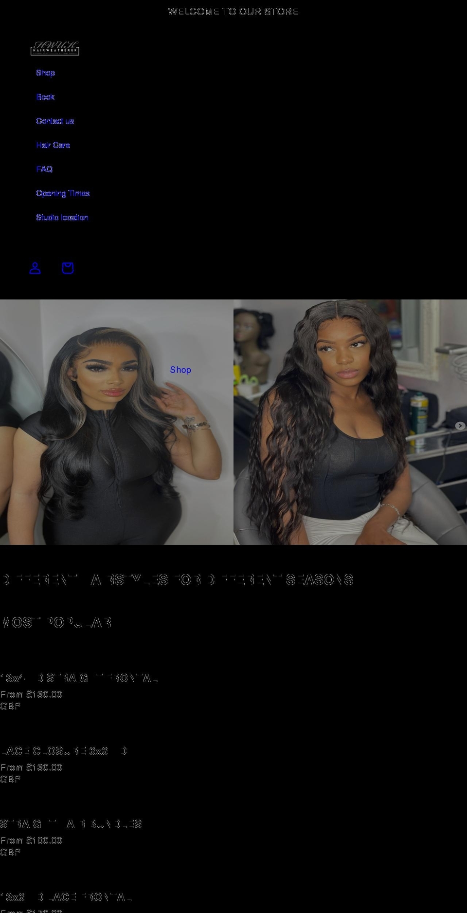 hairweatheruk.com shopify website screenshot