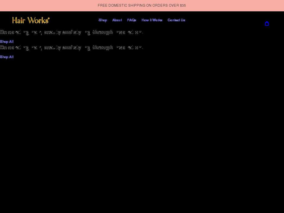 hairworkscaddy.com shopify website screenshot