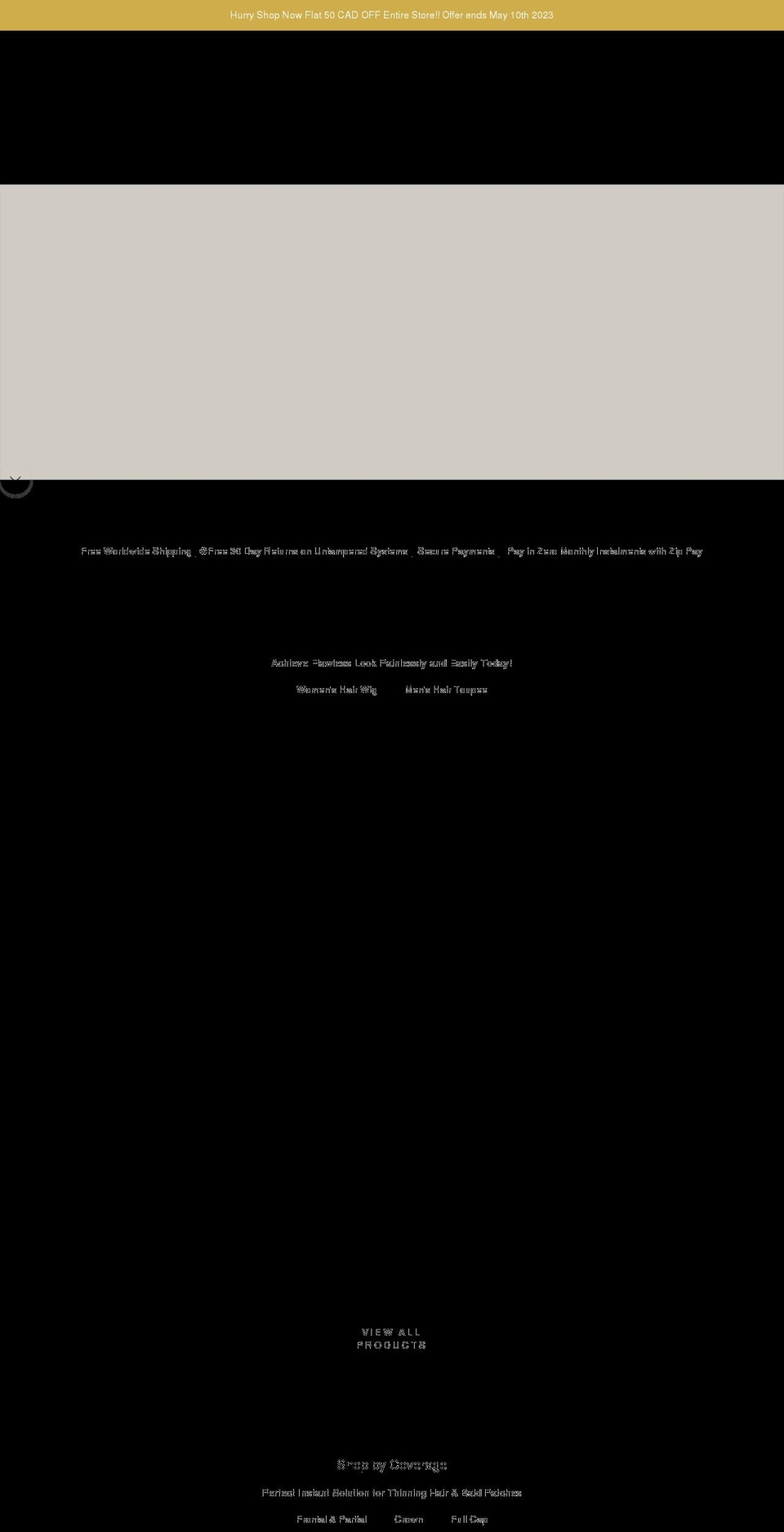 hairxbeauty.com shopify website screenshot