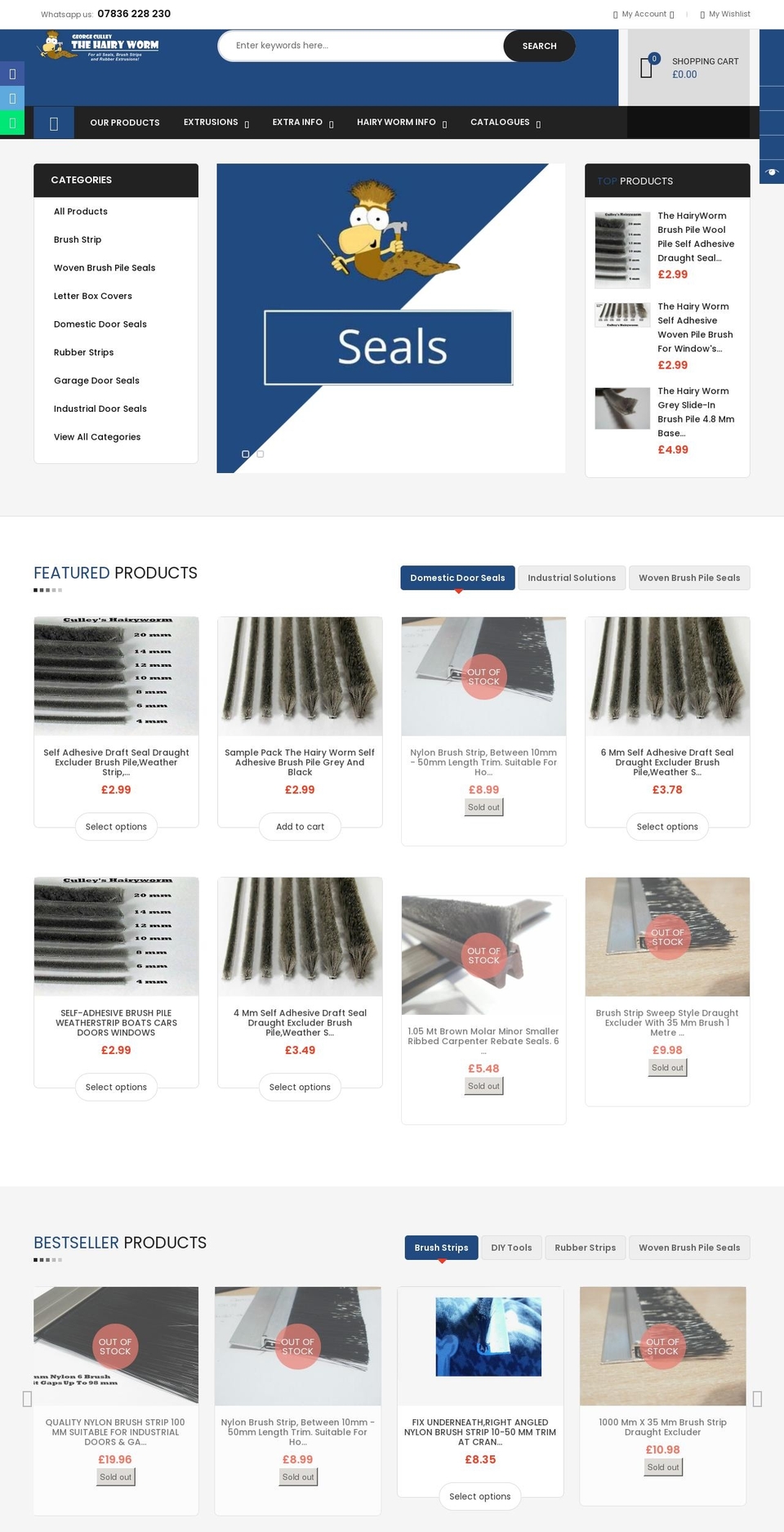 hairy-worm.myshopify.com — Shopify storefront screenshot